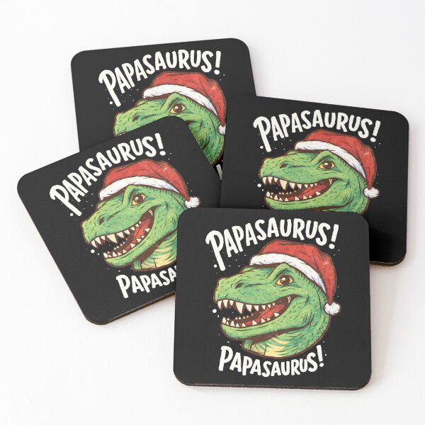 Item preview, Funny Christmas Dinosaur Wearing Santa Hat Papasaurus Holiday designed and sold by DrawHandArt.