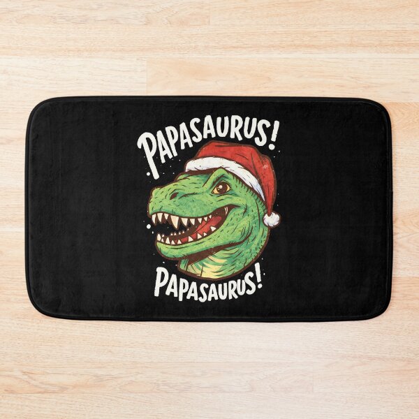 Item preview, Funny Christmas Dinosaur Wearing Santa Hat Papasaurus Holiday designed and sold by DrawHandArt.
