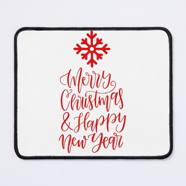 Item preview, Merry Christmas and Happy New Year Red Calligraphy designed and sold by DesignArtist.ia.