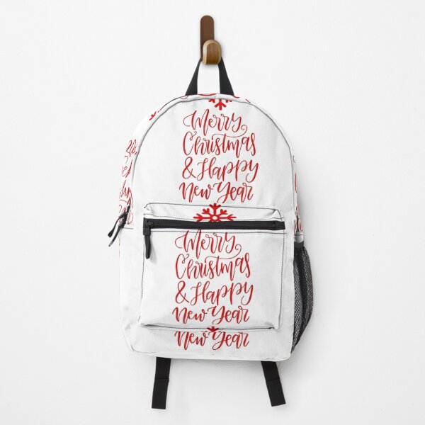 Item preview, Merry Christmas and Happy New Year Red Calligraphy designed and sold by DesignArtist.ia.