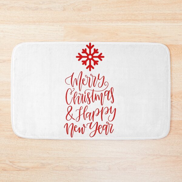 Item preview, Merry Christmas and Happy New Year Red Calligraphy designed and sold by DesignArtist.ia.