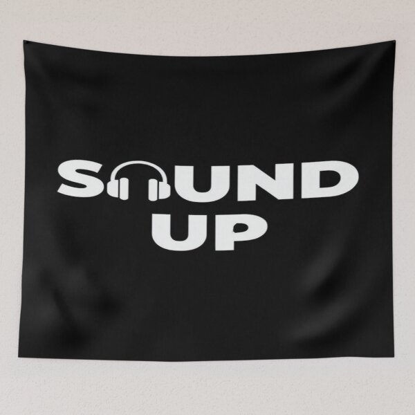 Item preview, Bold "SOUND UP" Headphones Graphic – Music Lover Gift, DJ Style, Audio Vibes, Black & White Design designed and sold by Bright Nest Studio.