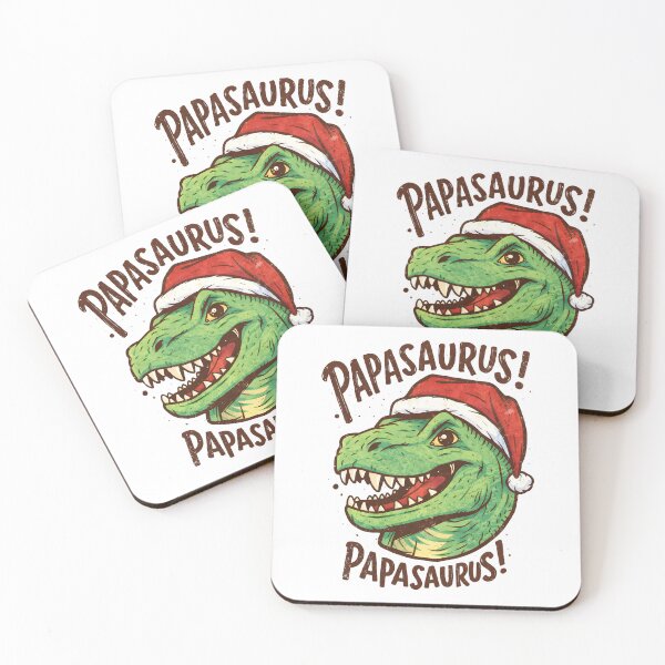 Item preview,  Funny Christmas Dinosaur Wearing Santa Hat Papasaurus Holiday designed and sold by DrawHandArt.