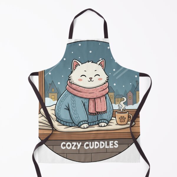 Item preview, Cozy Winter Cat Sitting by Window on Snowy Night | Cozy Cuddles designed and sold by Fandom Universe.