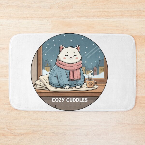 Item preview, Cozy Winter Cat Sitting by Window on Snowy Night | Cozy Cuddles designed and sold by Fandom Universe.