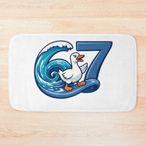 Item preview, Goose 67 Cute Aesthetic Design – Dripping Numbers, Pastel Animal Art designed and sold by bilal sibgui.