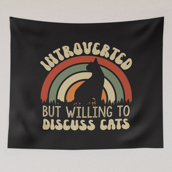 Item preview, Introverted But Willing To Discuss Cats Funny Cat Lover  designed and sold by dianadouri.
