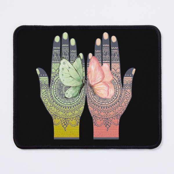 Item preview, Symbolic Hands with Butterflies – Duality, Transformation and Inner Energy designed and sold by JuanaDesigns.