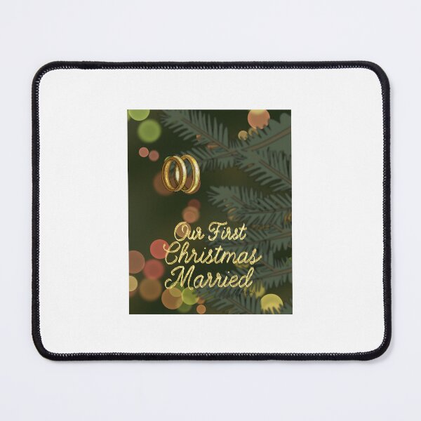 Item preview, Our First Christmas Married – Newlywed Holiday Design designed and sold by effdesigns.