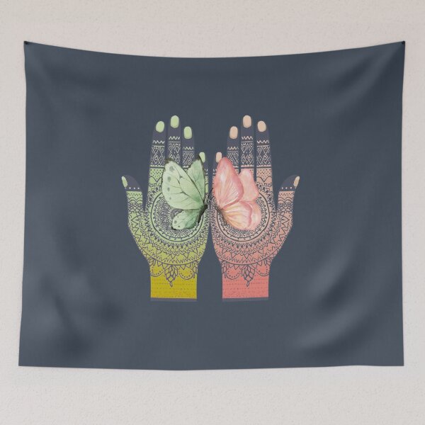 Item preview, Symbolic Hands with Butterflies – Duality, Transformation and Inner Energy designed and sold by JuanaDesigns.