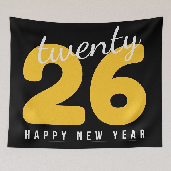 Item preview, Happy New Year Twenty26 Design – Modern Word Typography Celebration designed and sold by PixelWaveBD.
