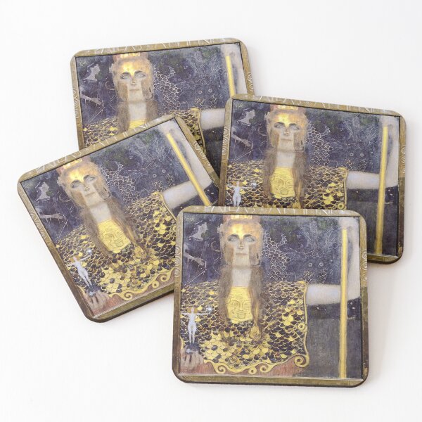 Item preview, Pallas Athene – Gustav Klimt Symbolist Art Nouveau Goddess Painting (1898) designed and sold by Art Outlaws.