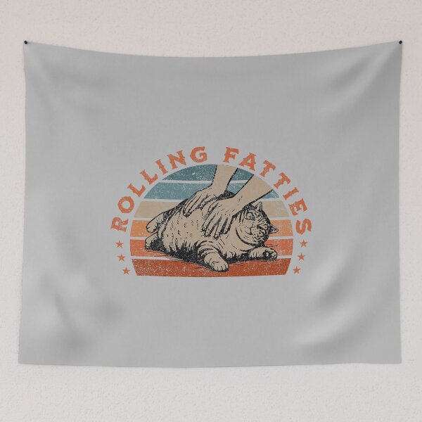 Item preview, Rolling Fatties Cat Funny Meme Vintage designed and sold by mjohnson9.
