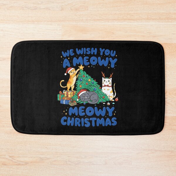Item preview, Cute Christmas Cats We Wish You A Meowy Christmas Design designed and sold by DrawHandArt.