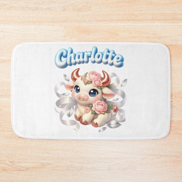 Item preview, Charlotte Taurus – Cute Floral Zodiac Name Art Design designed and sold by AlexLineArt.