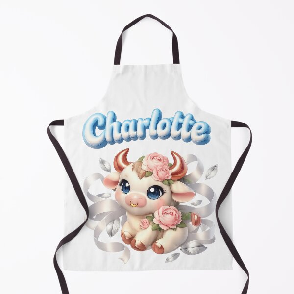 Item preview, Charlotte Taurus – Cute Floral Zodiac Name Art Design designed and sold by AlexLineArt.