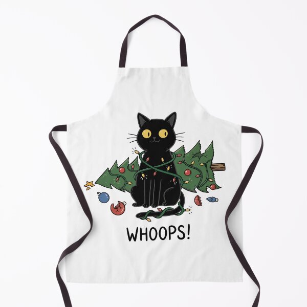 Item preview, Whoops Black Cat Christmas Tree Disaster Funny designed and sold by Lora Art.