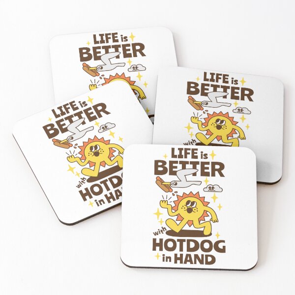 Item preview, Life is better with Hotdog in hand. designed and sold by monkik.