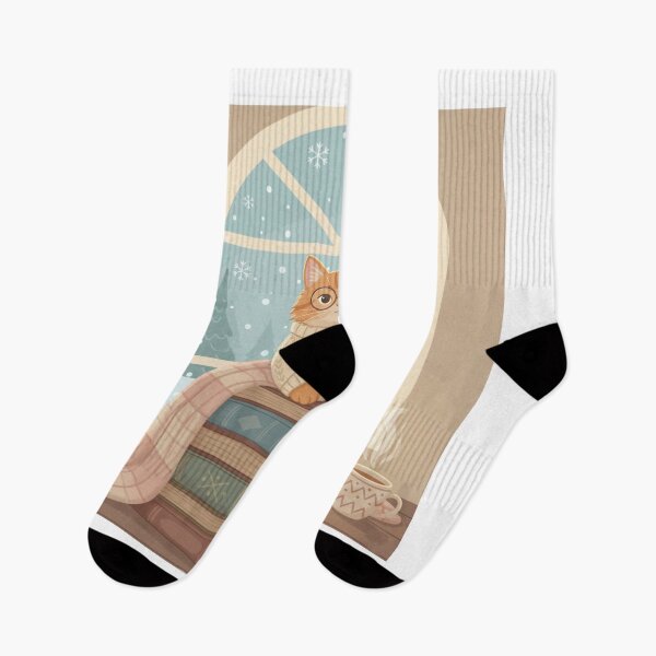 Item preview, Cozy Book-Loving Cat Reading in Winter designed and sold by Fandom Universe.