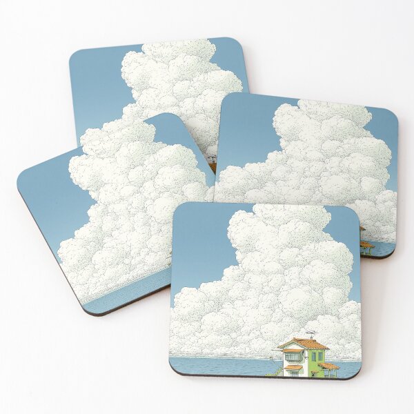 Item preview, Studio Ghibli Style Coastal House on Grassy Hill designed and sold by R&B Art and design.
