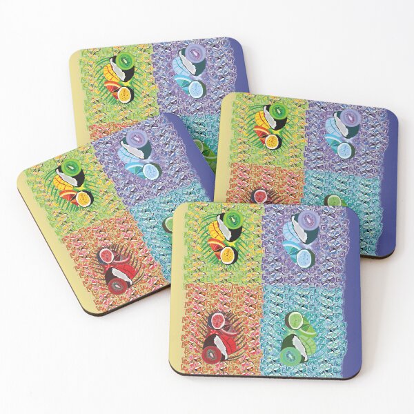 Item preview, Colorful Tropical Fruit Art – Kiwi Papaya Cocktail designed and sold by DCSMKreativ.