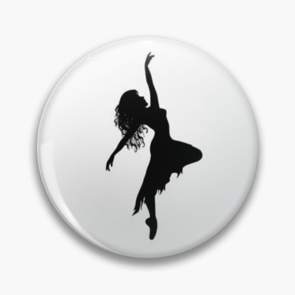 Item preview, Silueta de bailarina: pose de baile elegante (blanco y negro) designed and sold by Prayful.
