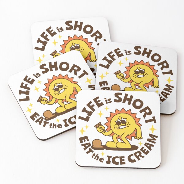 Item preview, Life is short, eat the ice cream. designed and sold by monkik.