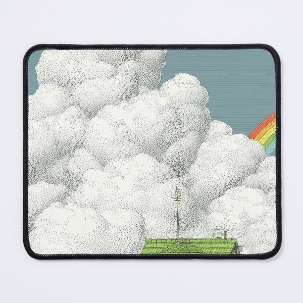 Item preview, Moebius Style Cloud House and Rainbow Surreal Art designed and sold by R&B Art and design.