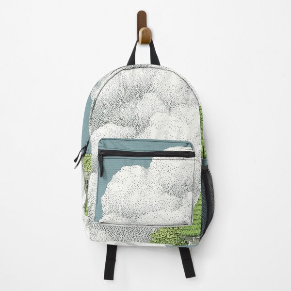 Item preview, Moebius Style Cloud House and Rainbow Surreal Art designed and sold by R&B Art and design.