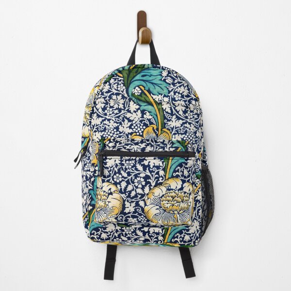 Item preview, William Morris “Kennet” Floral Pattern | Indigo Blue Botanical Arts & Crafts designed and sold by ArtDesignRemix.