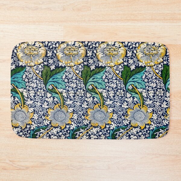 Item preview, William Morris “Kennet” Floral Pattern | Indigo Blue Botanical Arts & Crafts designed and sold by ArtDesignRemix.