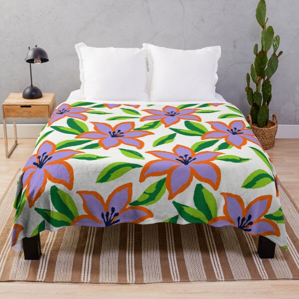 Item preview, Seamless bold floral pattern with hand painted flowers and green leaves. designed and sold by Opart Srinok.