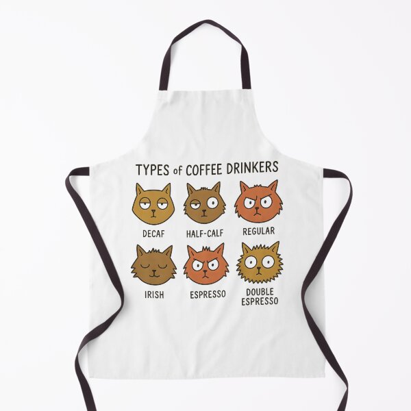 Item preview, Funny Types of Coffee Drinkers Cat Chart Caffeine Addiction Humor designed and sold by DrawHandArt.