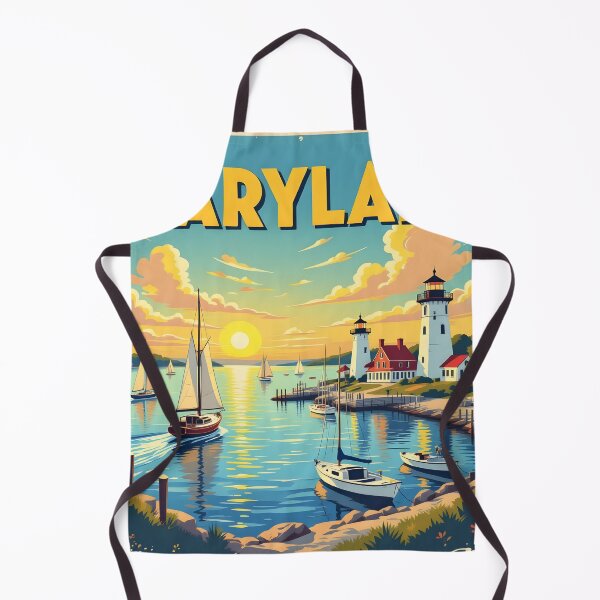 Item preview, Maryland, USA: Vintage-Style Painterly Travel Poster designed and sold by LSVart.