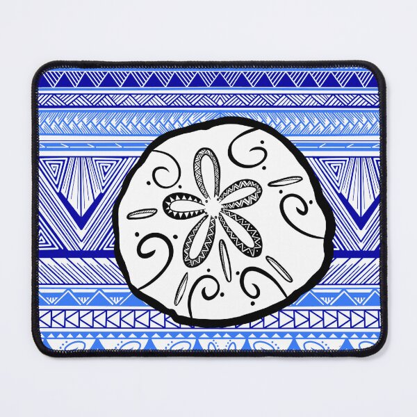 Item preview, Tribal Sand Dollar with Blue Tribal Background  designed and sold by Steeb757.