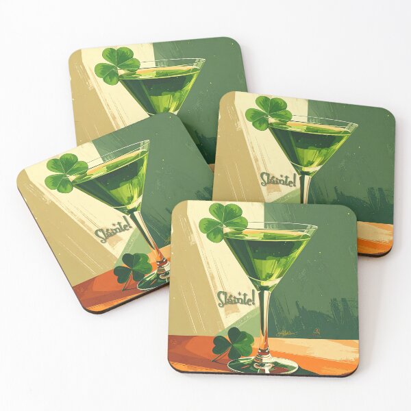 Item preview, Happy St Patrick's Day Shamrock Martini Sláinte designed and sold by Lee Hiller Designs.