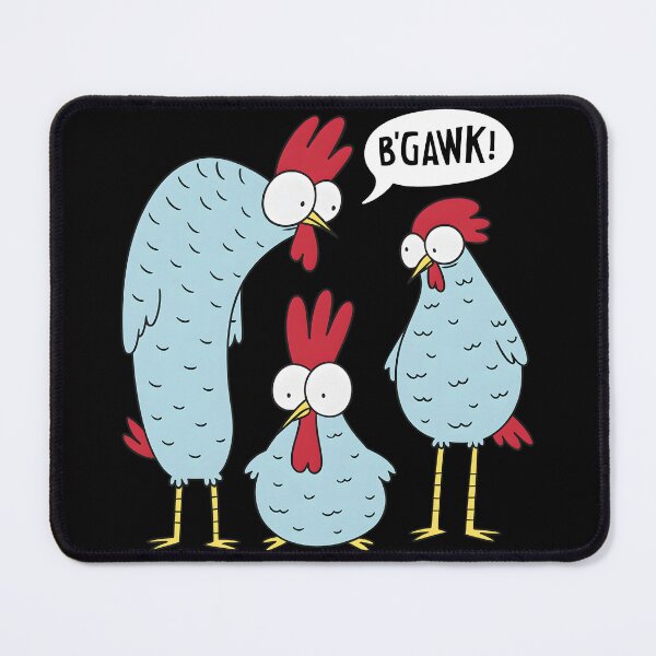 Item preview, Funny Blue Chicken Family B'Gawk Surprised Rooster Cartoon designed and sold by DrawHandArt.