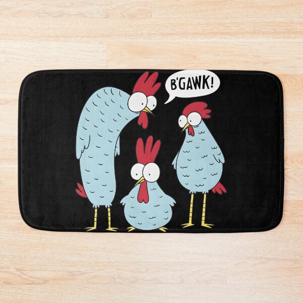 Item preview, Funny Blue Chicken Family B'Gawk Surprised Rooster Cartoon designed and sold by DrawHandArt.