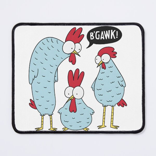 Item preview, Funny Blue Chicken Family B'Gawk Surprised Rooster Cartoon designed and sold by DrawHandArt.