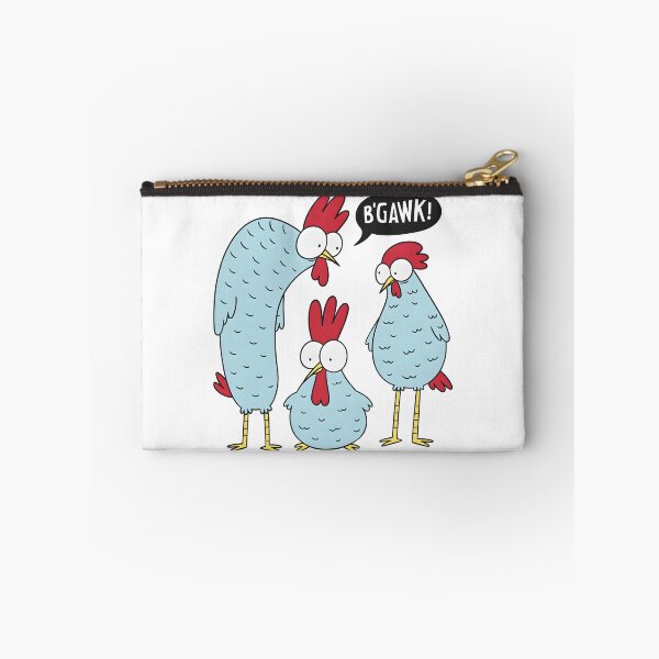 Item preview, Funny Blue Chicken Family B'Gawk Surprised Rooster Cartoon designed and sold by DrawHandArt.