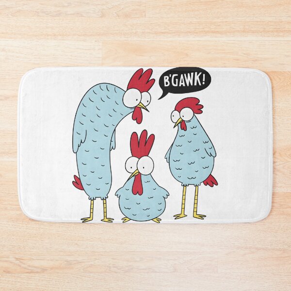 Item preview, Funny Blue Chicken Family B'Gawk Surprised Rooster Cartoon designed and sold by DrawHandArt.