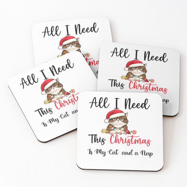 Item preview, All I Need This Christmas Is My Cat and a Nap funny Christmascat shirt designed and sold by hafidoox.