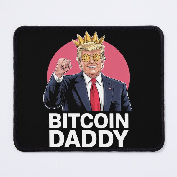 Item preview, BITCOIN DADDY Trump Crypto King I'll Be Home Valentine designed and sold by AquaKiev.