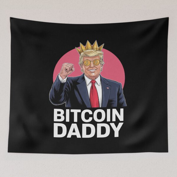 Item preview, BITCOIN DADDY Trump Crypto King I'll Be Home Valentine  designed and sold by AquaKiev.