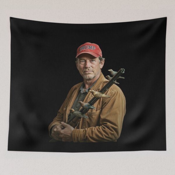 Item preview, Duck Hunting Trump Camo Hello Hunting Season US Flag  designed and sold by MythWoot.