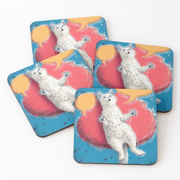 Item preview, Cute Comic Kitten with Speech Bubble Illustration designed and sold by Grafititee.