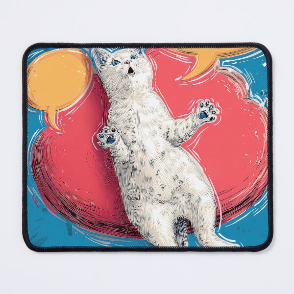 Item preview, Cute Comic Kitten with Speech Bubble Illustration designed and sold by Grafititee.