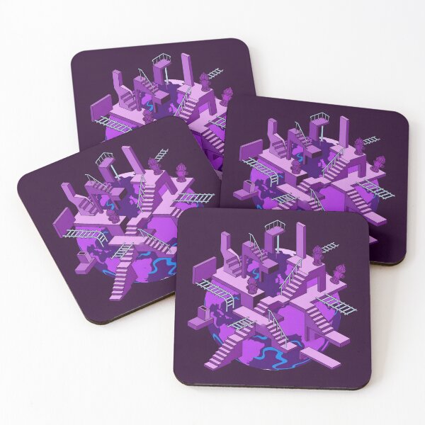 Item preview, Isometric Surreal World with Floating Stairways designed and sold by homydesign.