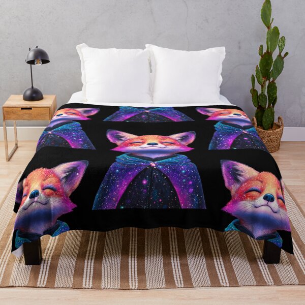 Item preview, Radiant Galaxy Fox in Stardust Cloak designed and sold by Mystical Hue Realm.