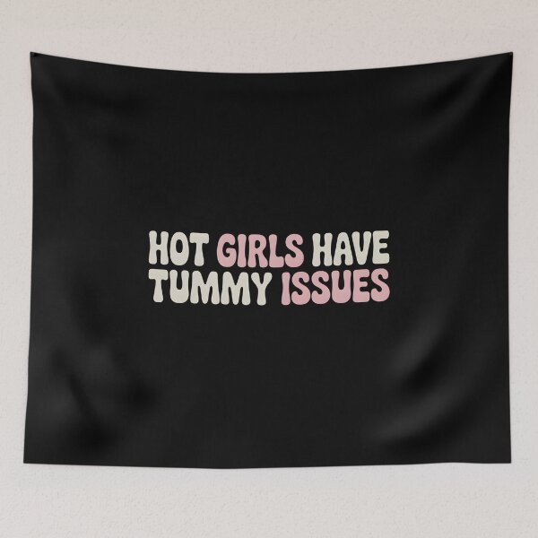 Item preview, Hot Girls Have Tummy Issues - This funny design is for confident girls who live with tummy issues, IBS or digestive problems and choose humor, self-acceptance and body positivity instead of shame.  designed and sold by ZyziowskyArt.